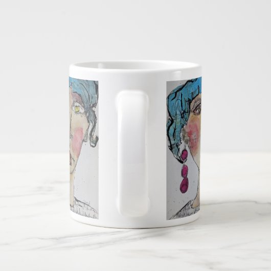 Punk Blue Jumbo Tasse (Rückseite)