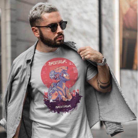 Punk Boy Sci Fi Cyber Urban T-Shirt