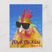 Punk Chicken Postkarte (Vorderseite)