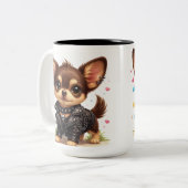Punk Chihuahua Style Kaffeetasse (Vorderseite Links)
