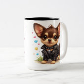 Punk Chihuahua Style Kaffeetasse (VorderseiteRechts)