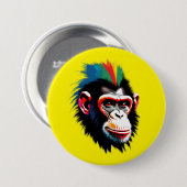 Punk Chimp Button (Vorne & Hinten)