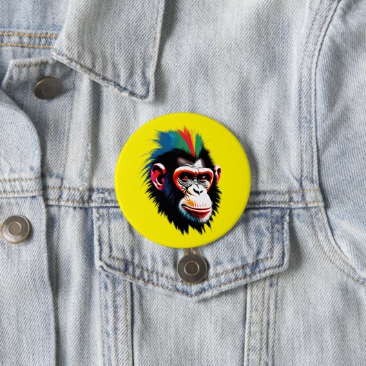 Punk Chimp Button (Beispiel)