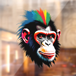 Punk Chimp Fensteraufkleber