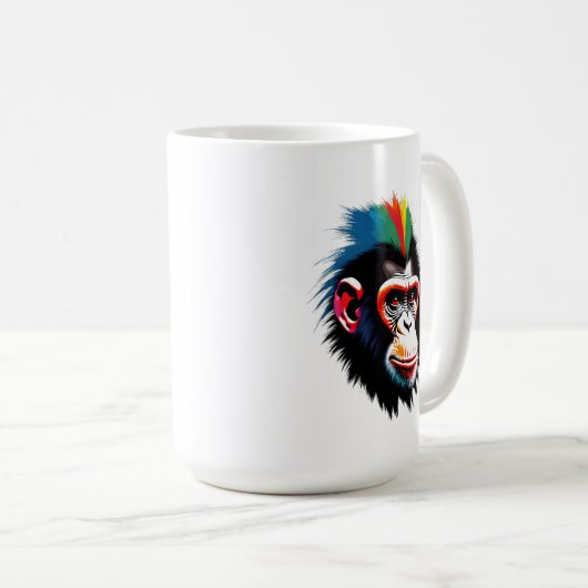 Punk Chimp Kaffeetasse (VorderseiteRechts)