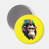 Punk Chimp Magnet (Vorderseite/Rückseite)