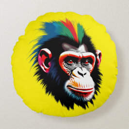 Punk Chimp Rundes Kissen
