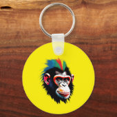 Punk Chimp Schlüsselanhänger (Vorderseite)