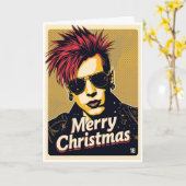 punk christmas card karte (Gelbe Blume)