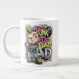 Punk Dad Rebellion Grün Jumbo-Tasse