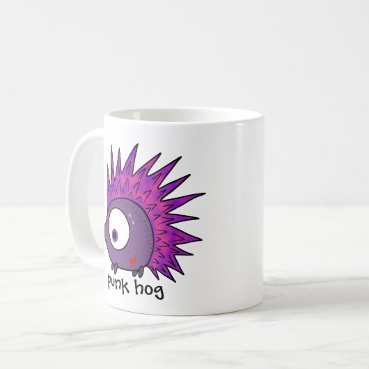Punk der Igel Kaffeetasse (Vorderseite Links)