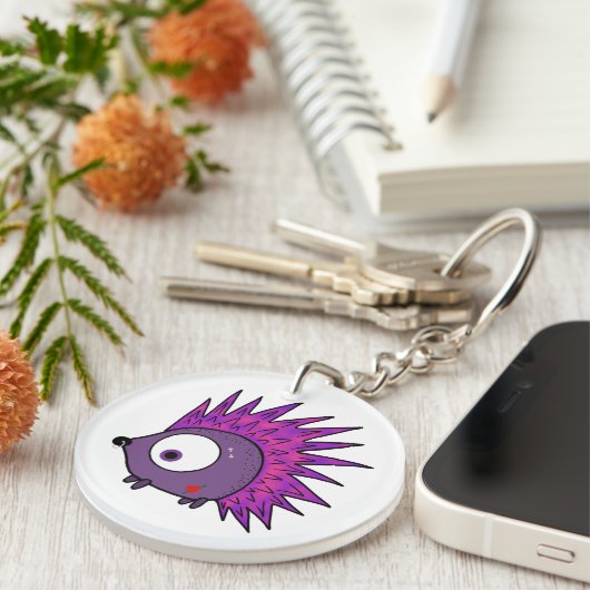 Punk der Igel Schlüsselanhänger (Vorderseite rechts)