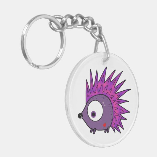 Punk der Igel Schlüsselanhänger (Vorderseite links)