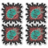 Punk Die niemals Aufkleber (Vorderseite)