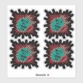 Punk Die niemals Aufkleber (Blatt)