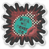 Punk Die niemals Single-Aufkleber Aufkleber (Vorderseite)