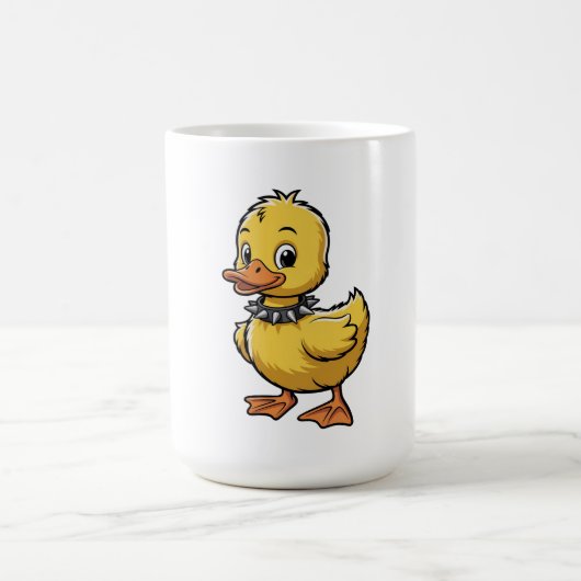 Punk Duckling – Funny Rebel Animal Art Kaffeetasse (Mittel)
