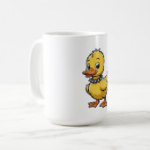 Punk Duckling – Funny Rebel Animal Art Kaffeetasse (Vorderseite Links)