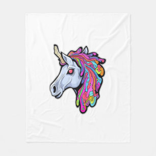 Punk-Einhorn Lustig Ironisch Cool Einhorn Punkrock Fleecedecke