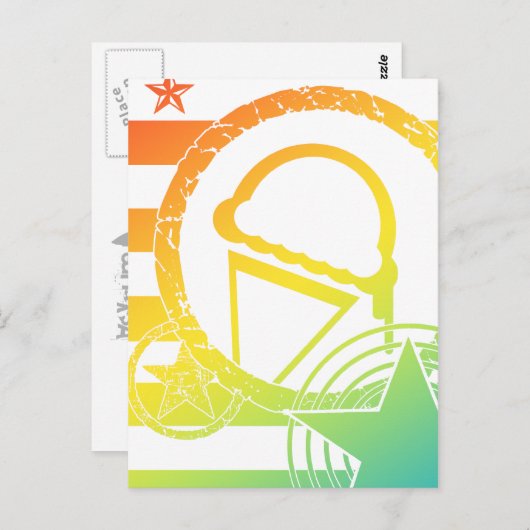 Punk-Eistropfen Postkarte (Vorne/Hinten)