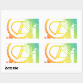 Punk-Eistropfen Rechteckiger Aufkleber (Blatt)