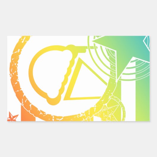 Punk-Eistropfen Rechteckiger Aufkleber (Vorderseite)