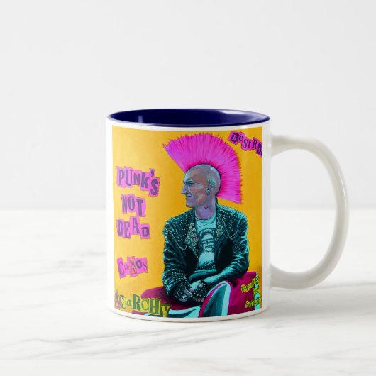 Punk England 1977 Zweifarbige Tasse (Rechts)