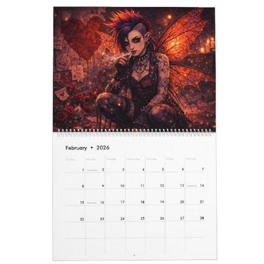 Punk Fairies Wall Calendar Kalender (Feb 2026)