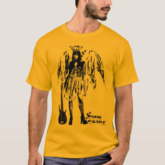 Punk-Fairy-Band im Stil der 80er Jahre in Gelb ang T-Shirt