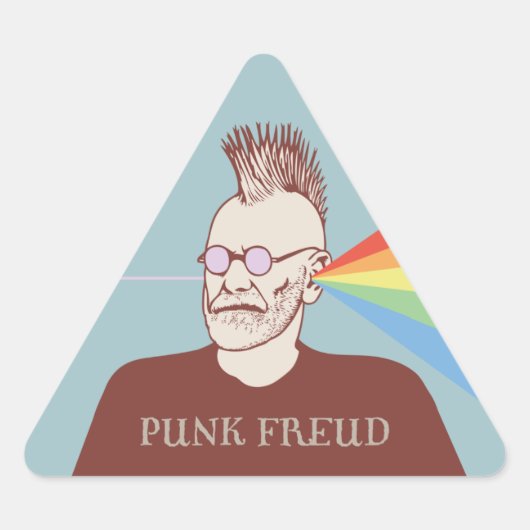 Punk Freud Dreieckiger Aufkleber (Vorderseite)
