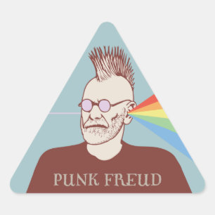 Punk Freud Dreieckiger Aufkleber