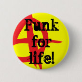 Punk für das Leben! Button (Vorderseite)