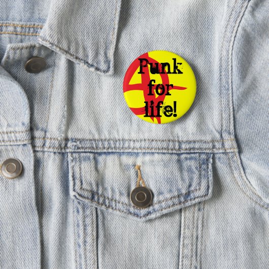 Punk für das Leben! Button (Beispiel)