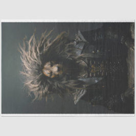 Punk Gang African Lion in Leather Decoupage Seidenpapier