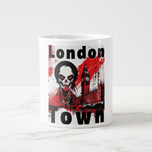 Punk Geschenk London England Zombie Rot Horror Jumbo-Tasse