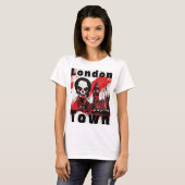 Punk Geschenk London England Zombie Rot Horror T-Shirt (Vorne ganz)