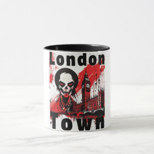 Punk Geschenk London England Zombie Rot Horror Tasse