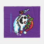 Punk Ghost Christmas - Edgy Pixel Art Holiday Fleecedecke (Vorderseite (Horizontal))