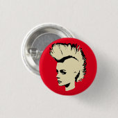 Punk Girl – bichrome print Button (Vorne & Hinten)