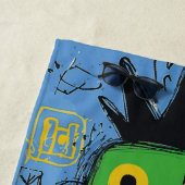 Punk-Gitarren-Monster Graffiti-Kunst Strandtuch (Beispiel)
