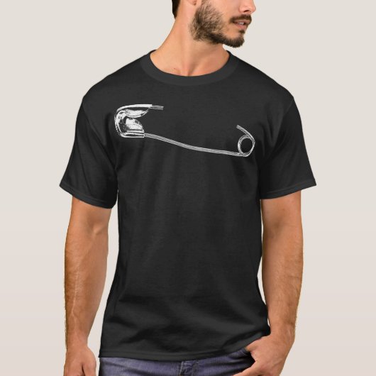 Punk Goth Safety Pin T-Shirt (Vorderseite)