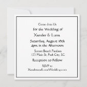 Punk Gothic Lesbian Couple on Beach Wedding Einladung (Rückseite)