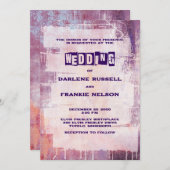 Punk Graffiti Rock und Roll Wedding Einladung (Vorne/Hinten)