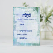 Punk Graffiti Rock und Roll Wedding RSVP Karte (Stehend Vorderseite)