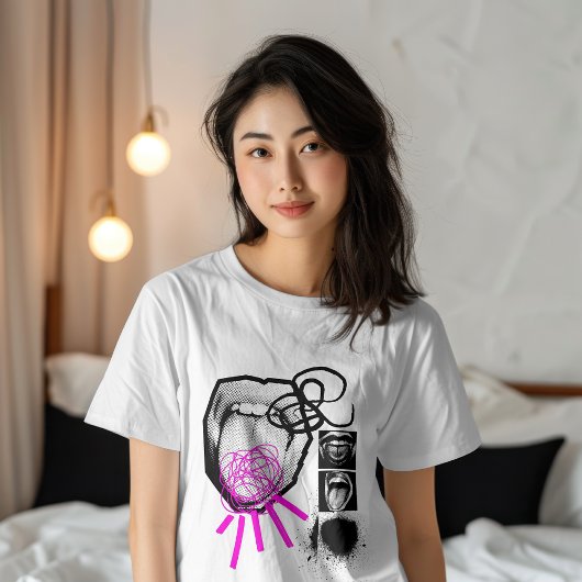 Punk Grunge Herz Collage T-Shirt