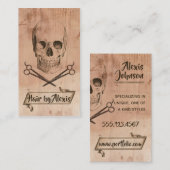 Punk-Grunge-Skull-Haarstylist Visitenkarte (Vorne/Hinten)
