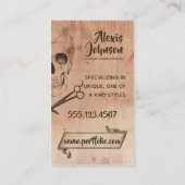 Punk-Grunge-Skull-Haarstylist Visitenkarte (Rückseite)