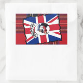 Punk guineafowa rechteckiger aufkleber (Tasche)