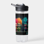 Punk Hair Trolls farbenfroher Fun Custom Text Trinkflasche (Rechts)
