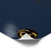 Punk Hipster G-Skulls Einhorn-Schädel Poster (Ecke)